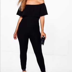 Plus - Off the Shoulder Jumpsuit